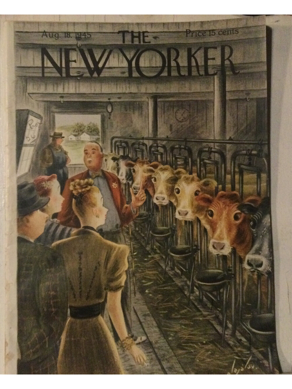 1945 AUGUST 18 THE NEW YORKER MAGAZINE - ILLUS COVER - by Constantin Aladjalov